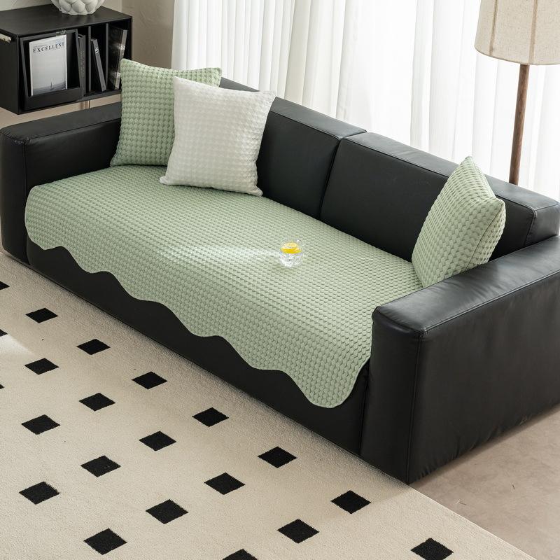 

Подушка для дивана из ледяного шелка особой формы, фиксированная, нескользящая, летняя, кожаная подушка для дивана, легкая роскошь, высококачественная, чехол для подушки-боба, ткань, полотенце 70*70cm