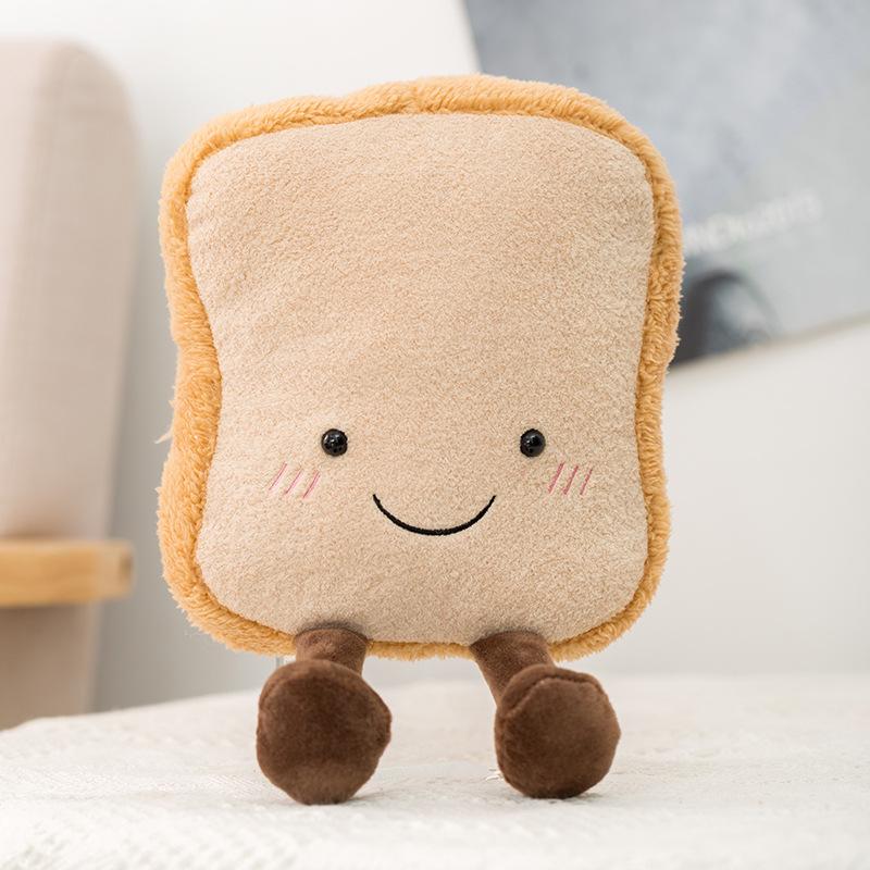 Adorable Baguette Croissant Pretzel Pendant Plush Doll