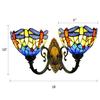 Tiffany LED Wall Light: Dragonfly Design for Bathroom, Bedroom, Hallway, or Balcony