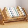 Desktop Book Shelf Bamboo Book Organizer Storage Rack Office Desk Wooden Book Magazine Display Tilting Bookcase Book Holder Stand