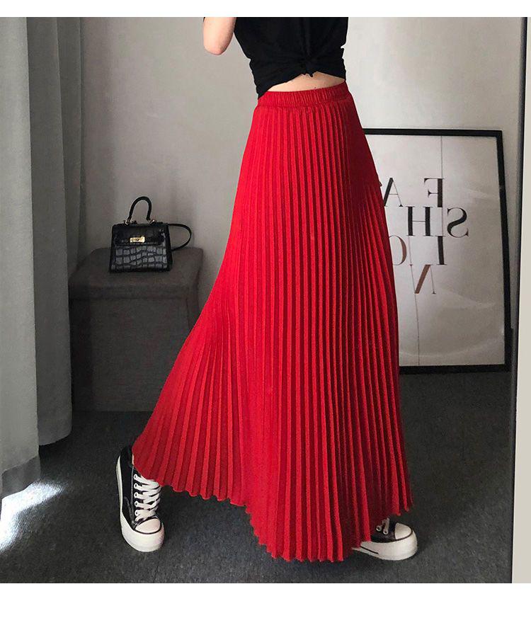 High Waist Satin Pleated Fishtail Skirt - 1 Meter Long Women's Dance Skirt with Large Swing and Medium Length.