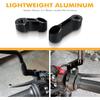 NICECNC Black Universal 2PCS Threaded 10mm Stem Mirror Mount Risers Extenders Adapters(Right-Hand!) Compatible with Motorcycle,Dual