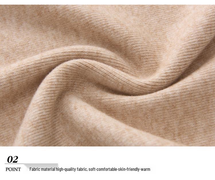 Women's Korean Style High Waist Wide-Leg Knit Pants - Autumn/Winter Fashion, Floor-Length, Straight-Leg Design