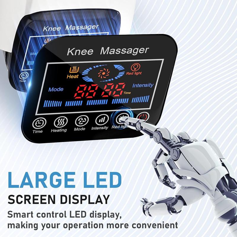 3 in 1 Electric Knee Massager Portable Vibration Hot Compress Airbag Massage Machine Rechargeable High Frequency Knee Massager