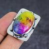 Natural Rainbow Solar Quartz 925 Sterling Silver Jewelry Ring Size 8.5 D7P12