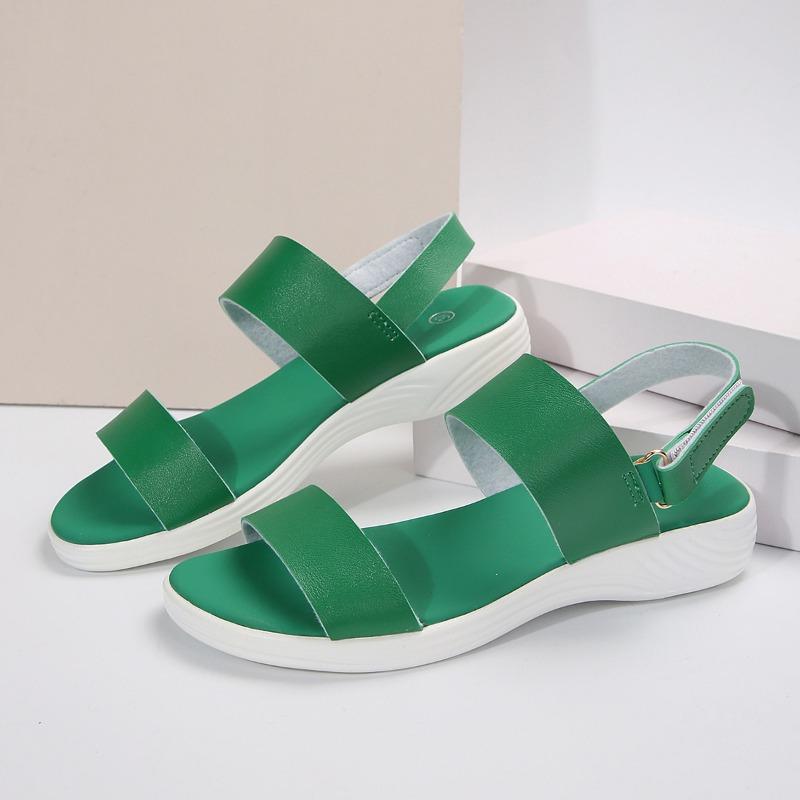 Pluss-størrelse flate sandaler dame casual fiskemunnsandaler