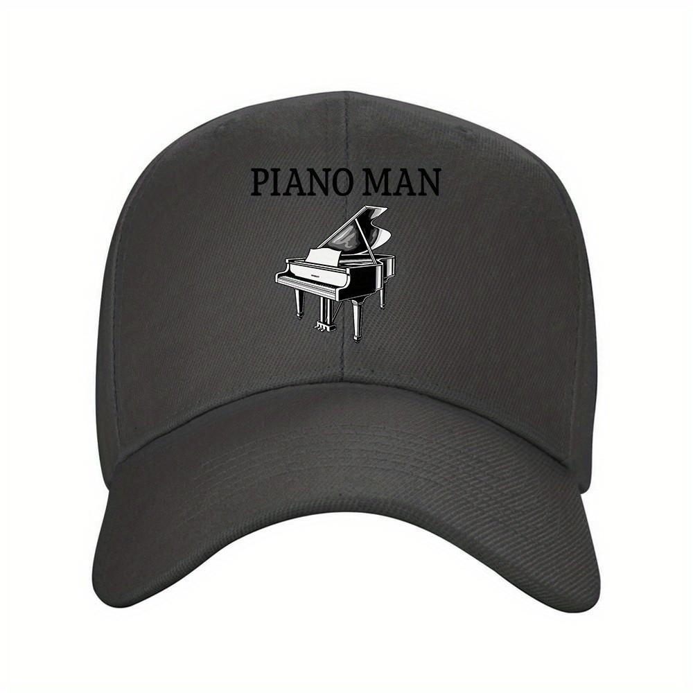 Piano Unisex Graphic Baseball Cap Polyester Adjustable Casual Unisex Golf Travel Hat