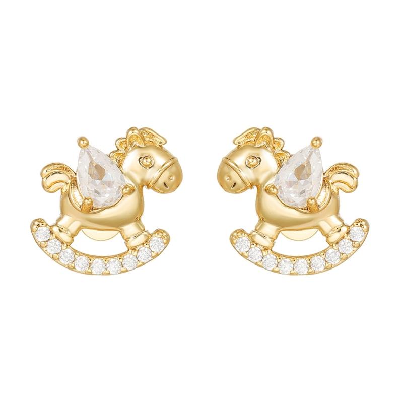 Elegant Horse Shaped Ear Clip Attachment For FreeClip 1 2 Earbuds Enhancer Coppers Zircons Embellishment