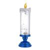 New LED Christmas Candle LED Flameless Candle Light Swirling Glitter Colorful Fantasy Crystal Night Lights Xmas Party Home Decor