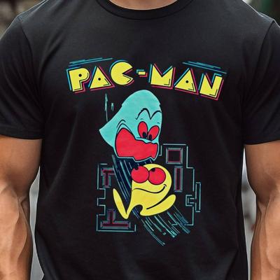 PAC MAN Tshirt T-shirt T Shirt Vintage Aesthetic Video Game Tee 1980s Shirt Plus Unisex T-Shirt