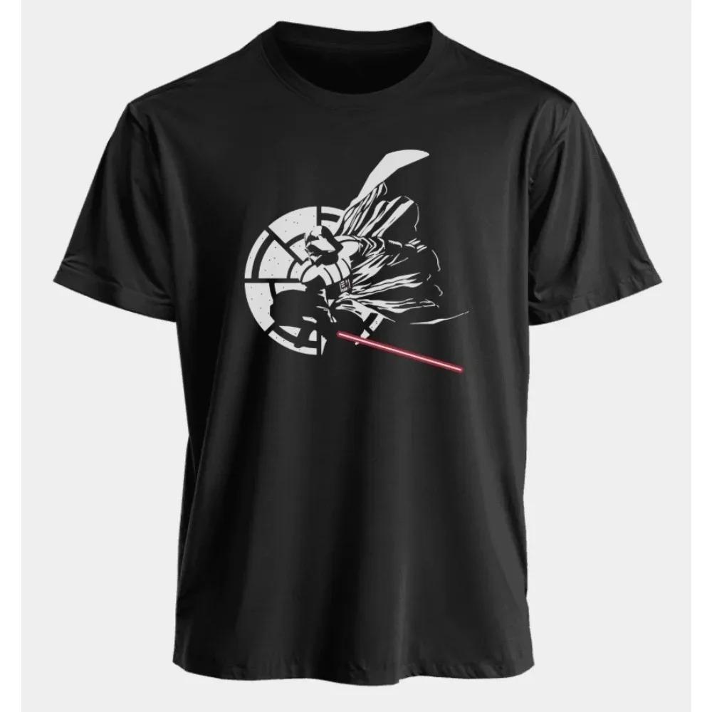 Star Wars Peripheral Print Mens and Womens Crew Neck Tshirt 2025 American Summer Sports Loose and Comfortable Short Sleeves