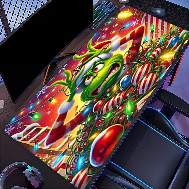 The Grinch Print Mouse Pad, for Keyboard Pad Laptop PC Mat for Office Home Use, Desk Decor, Perfect Birthday Gift for Gamers