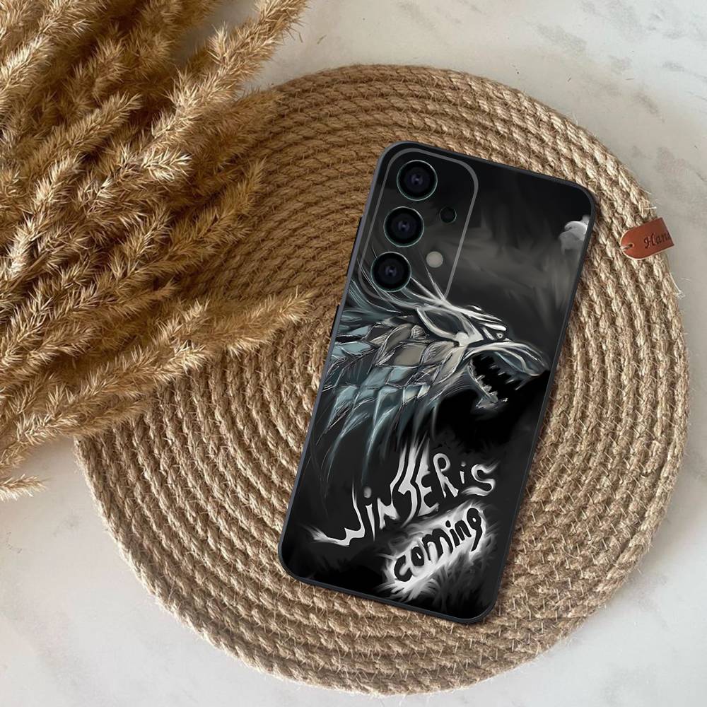 Winter C-Coming Stark Phone Case For Samsung S25,S24,S21,S22,S23,S30,Ultra,S20,Plus,Fe,Lite,Note,10,9,5G Black Cover