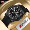 Ofns Brand Men's Quartz Watch - Waterproof with Dual Calendar & Simple Bar Markers