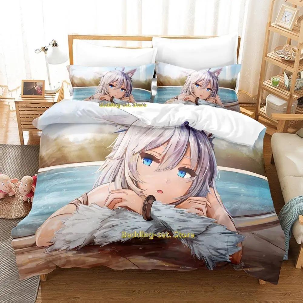 Comfortable Anime Print Bedding Set With Duvet Cover And Pillowcases Single Twin Full Queen King Sizes For Adults And Kids