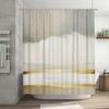 White Gold Shower Curtain with Waterfall Design Home Decor for Bathroom