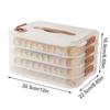 3/4-layer Wonton Dumpling Storage Containers Sealed Quick-Frozen Dumpling Boxes Stackable  with Timer Kitchen Tools