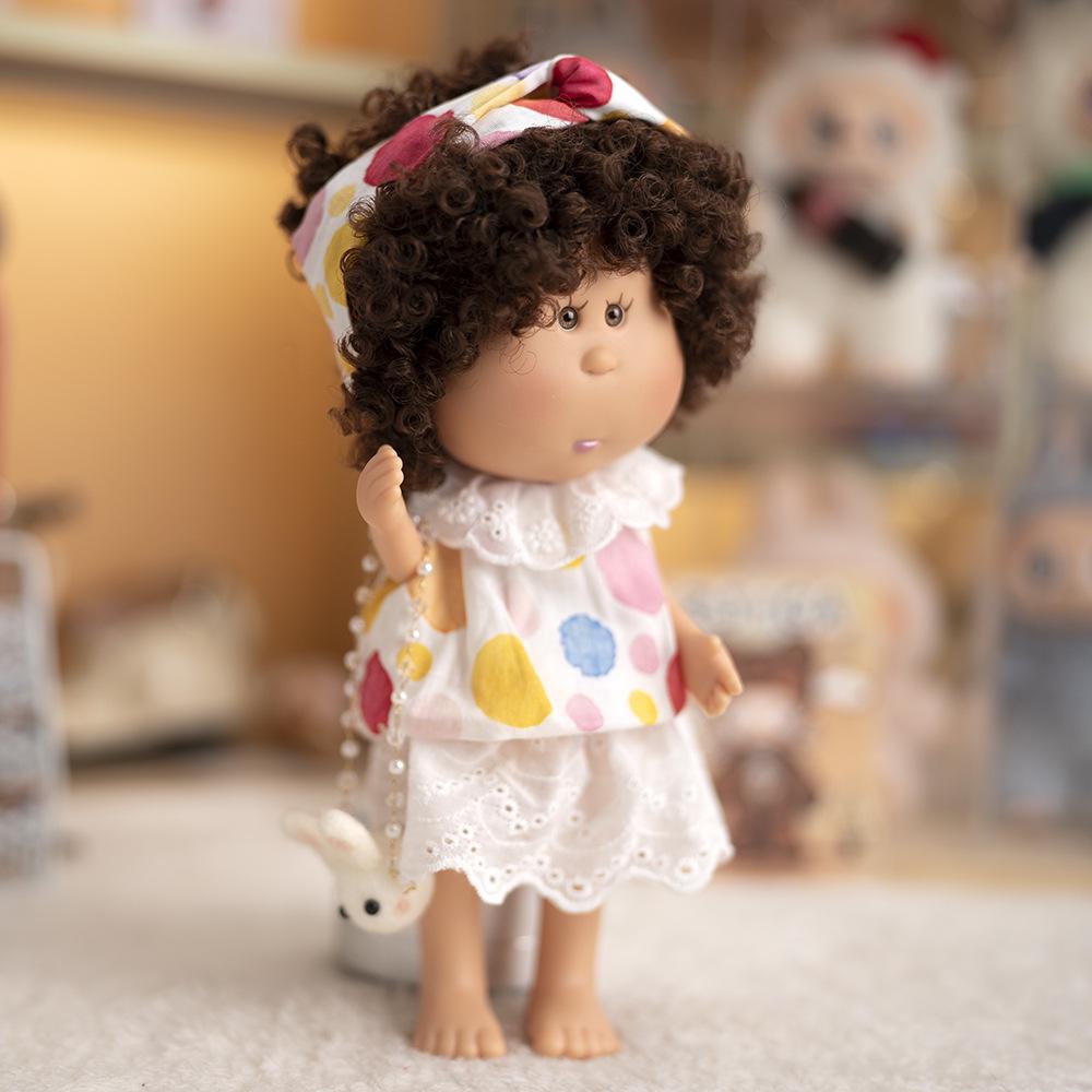 24cm Mia Potato Doll with Balloon Skirt Outfit - Four-Piece Silicone Figure Toy Set