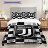 Biancheria da letto Elegance Bianco Nero Juventus (1 * copripiumino + 2 * federa, senza nucleo) Set biancheria da letto Copripiumino e federa Regalo di Natale compleanno