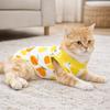Fruit Printed Cat Recovery Clothing High Elasticity Cat Jumpsuit  Abdominal Protection