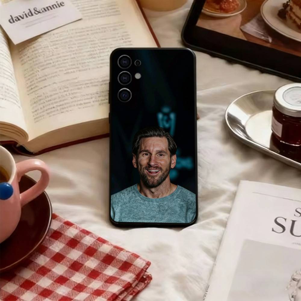 

Messi Phone Case Black Silicone Soft For Samsung S25,S24,S21,S22,S23,S30,Ultra,S20,Plus,Fe,Lite Samsung S21lite