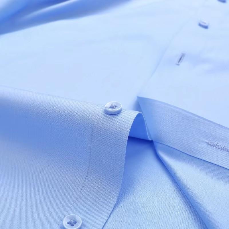 New Modal Anti-wrinkle 8XL Shirts Men Long Sleeve Slim Fit Business Work White Shirt Soft Cozy Striped Men Shirt Long Sleeve