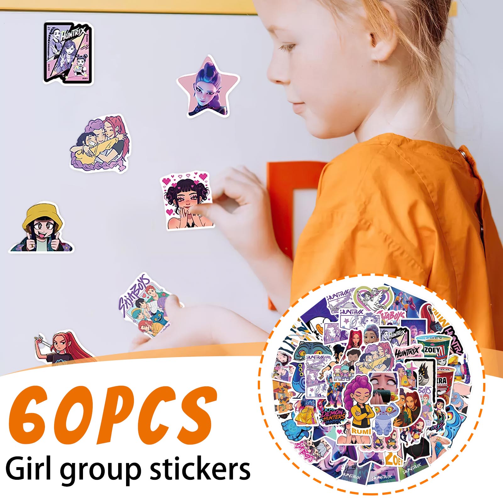 

60pcs Suitcase Stickers Waterproof Stickers Scooter Computer Tablet Cartoon Decoration One Size