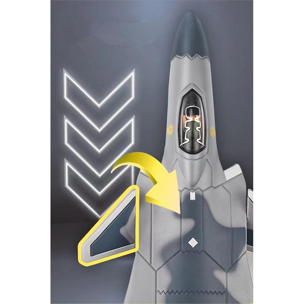 1/100 Scale J-20 Alloy Stealth Fighter Aircraft Airplane Model Simulation Metal Fighter Battle Plane Model Sound Light Kids Gift