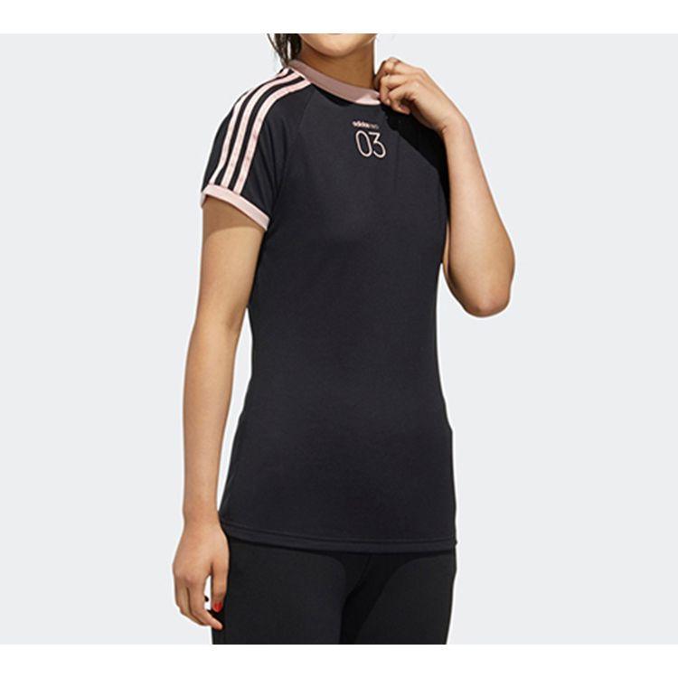 Adidas Neo W 3-Stripe Short Sleeve Tee Women Tops Black GL1190