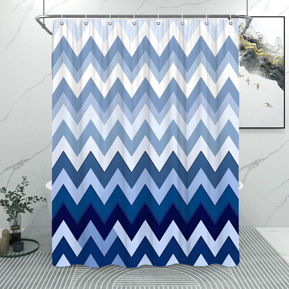 Abstract Line Minimalist Shower Curtain Washable Cloth Bath Curtain Fabric Rustic Striped Baths Curtain Farmhouse Bathroom Decor