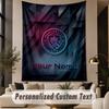 Custom Text Tapestry Manchester City Print Wall Tapestry Indoor Living Room Wall Decor