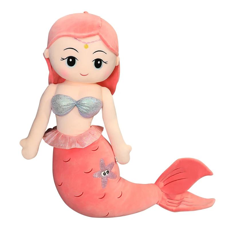 Multi Size Kawaii Mermaid Plush Toys Soft Animal Pillow Stuffed Toy Princess Dolls Children Boys and Girls Birthday Gifts Decor