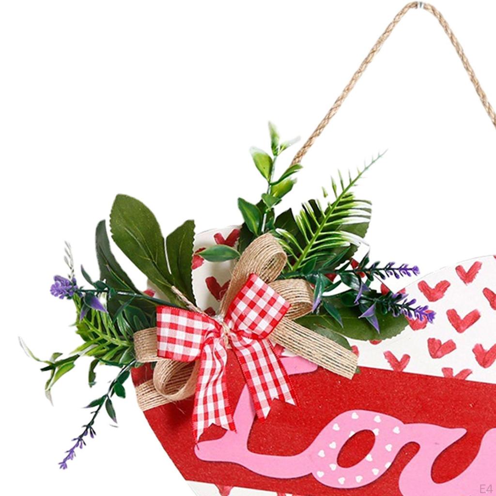 Heart-Shaped Wooden Love Plaque for Valentine's Day Decor