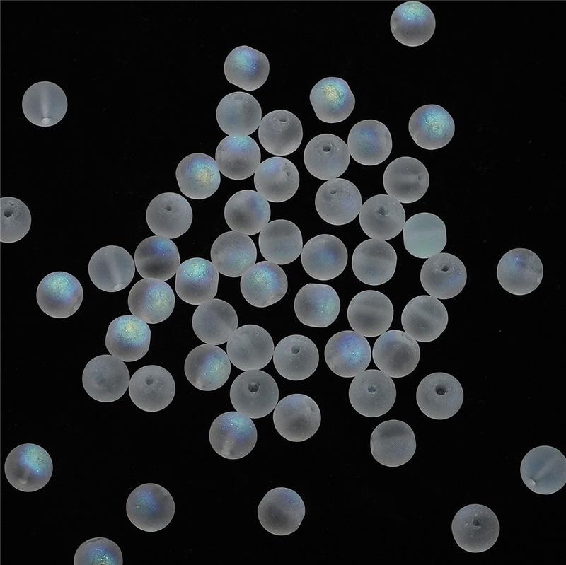 Mattierte Perforierte Glasperlen für DIY Antike Stil Haarnadel-Accessoires