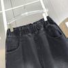 Dimanaf 2025 Plus Size Autumn Basic Elastic Jeans New Black Pants Women Loose Denim Trousers Big Casual Pants 6XL