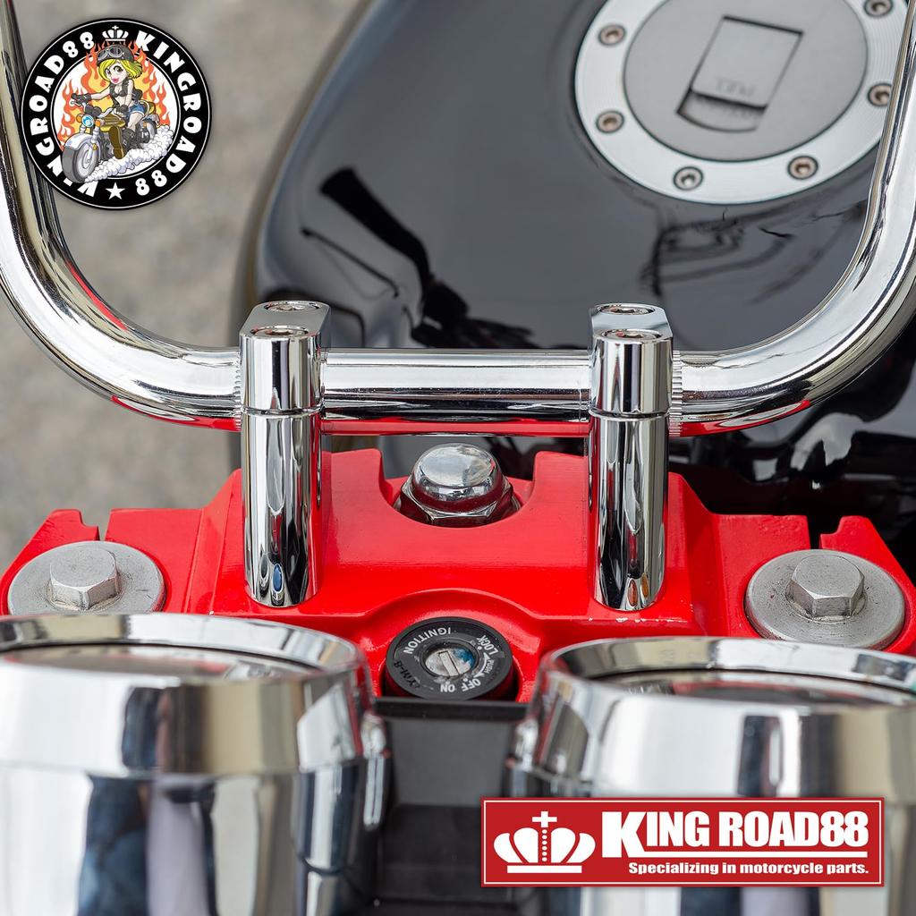 King Road 88 Yamaha XJR400 4HM Chrome Plated Handle Clamp Setback Holder