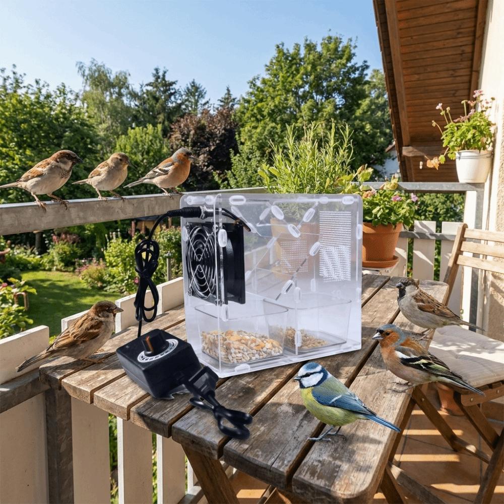 Clear Acrylic Bird Grains Shelling Machine Adjustable Speed Bird Food Separator Bird Breeder