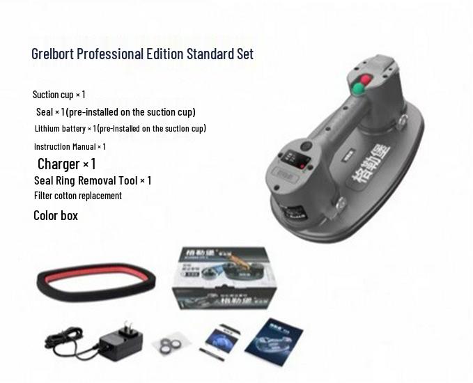 Grabo Pro Electric Suction Cup with Auto Start-Stop for Textured Surface, Lifting, Tiling, and Construction.