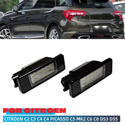 For Peugeot 106 1007 207 307 308 3008 406 407 508 607 For Citroen C2 C3 C4 C5 C6 C8 DS3 License Plate Light License Number Lamp