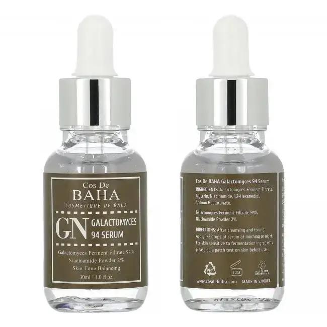 Sérum pour l'éclat de la peau aux galactomyces et niacinamide GN Galactomyces 94 Sérum Cos de Baha 30 ml