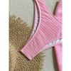 3 Piece Starfish Bandeau Bikini Set with Sarong Women's Textured Black Swimwear