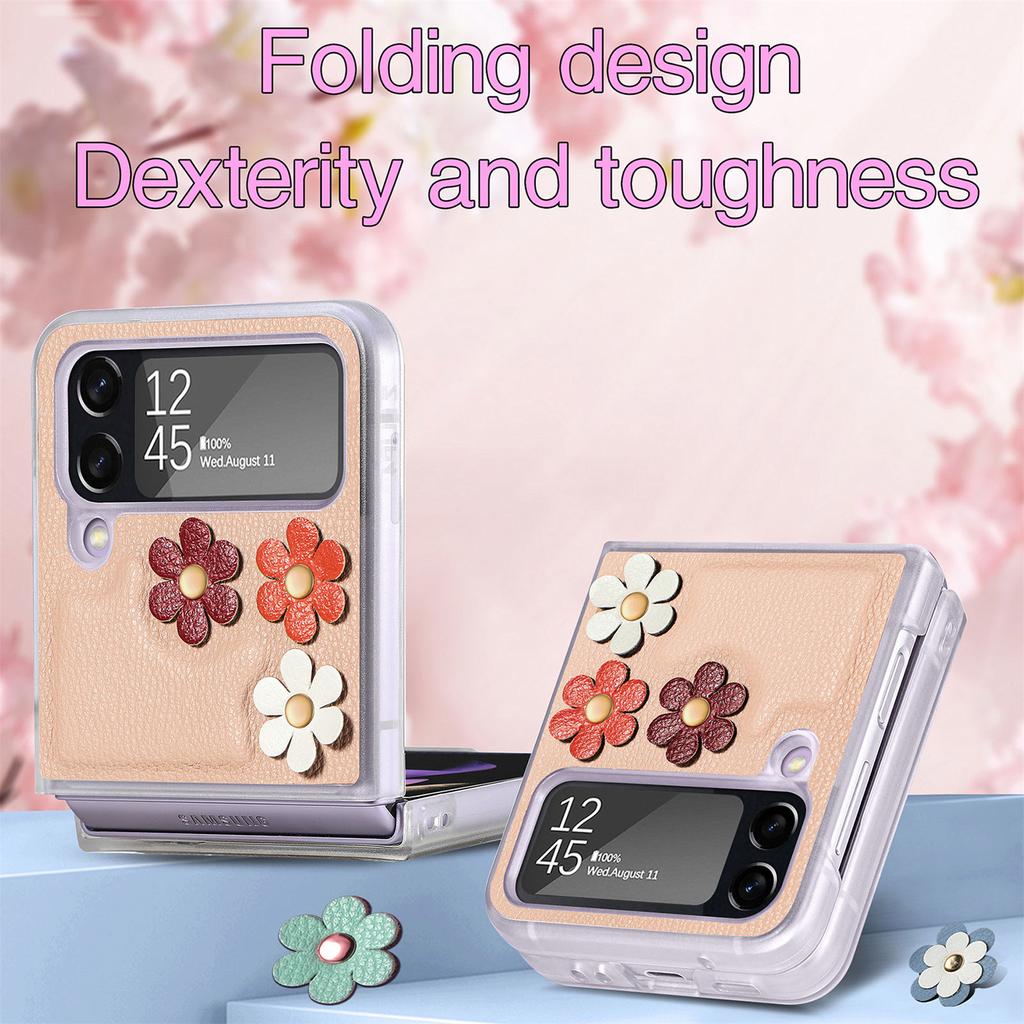 Anti-Drop Leichte Leder Klapp Fall Für Samsung Galaxy Z Flip4 5g Flip 4 Handy Zubehör Für Samsung flip4