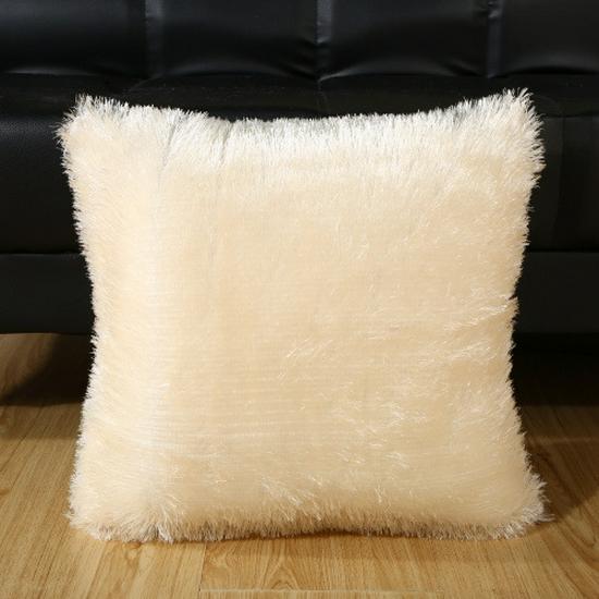 Long Plush Solid Color Glitter Velvet Throw Pillow Cushion Pillowcase
