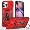 Military-Grade Armor Phone Case with Slide Camera Cover & 360° Rotating Magnetic Stand for iPhone 16 15 14 13 Shockproof Hybrid Car Mount Compatible