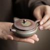100ML Alter Felsen Schlamm Flachland Teekanne Chinesisch Retro Keramik Teezubereitung Teekanne Kung Fu Teekanne Kugel Loch Filter Teekanne Teeceremonie