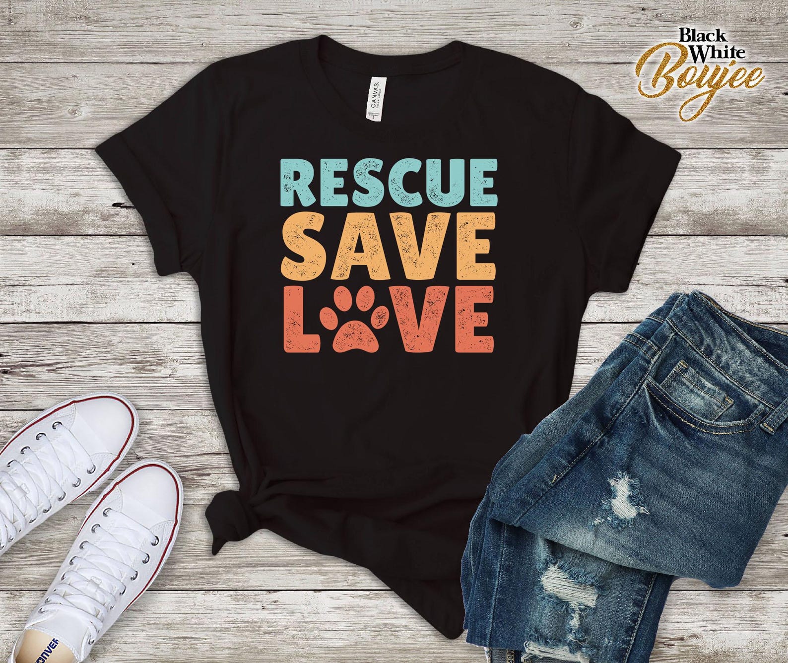 Rescue Save Love Dog 3XL