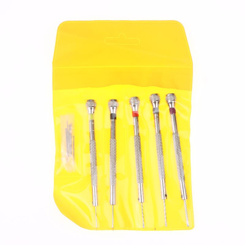 5Pcs Set 0.8-1.6Mm Steel Screwdriver For Watch Repairing Portable Watch Tools Band Removal With Mini Link Pins Watchmaker Tools