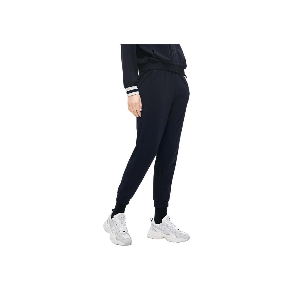 New FILA Knitted Sweatpants Women's Jet Black F11W229609FBK