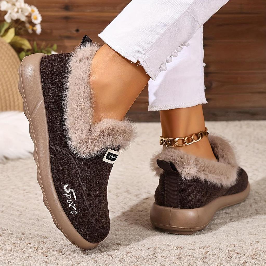 Women's Boots Soft Sole Warm Comfortable Fashionable Versatile Winter Short Boots, Women Shoes