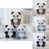 Charming Panda Plush Keychain Doll Fluffy Backpack Ornament Gift Idea